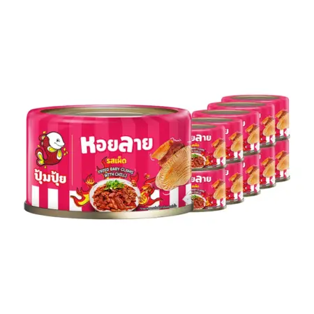 ปุ้มปุ้ย หอยลายทอด รสเผ็ด 40 ก. x 10