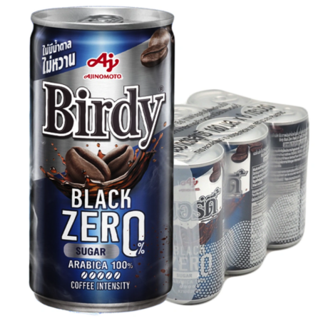 เบอร์ดี้ แบล็ค ซีโร่ 180 มล. x 6