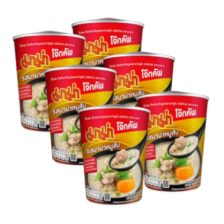 มาม่าโจ๊กคัพรสมาม่าหมูสับ แพค 6 ถ้วย