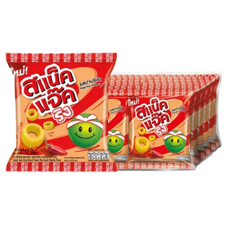 สแน็คแจ๊ค ริง ถั่วลันเตาอบกรอบ รสปาปริก้า 12 ก. x 12