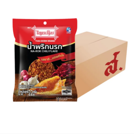น้ำพริกนรก ตราไทยเดิม 22 กรัม (72 ซอง/ลัง)