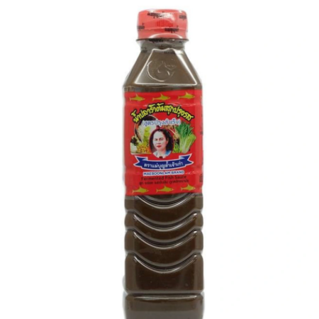 แม่บุญล้ำ น้ำปลาร้าต้มสุกปรุงรส สูตรปรุงสำเร็จ 400 มล.