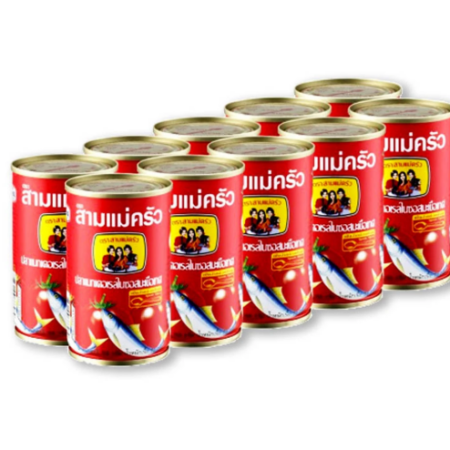 สามแม่ครัว ปลาแมคเคอเรลในซอสมะเขือเทศ 155 ก. x 10