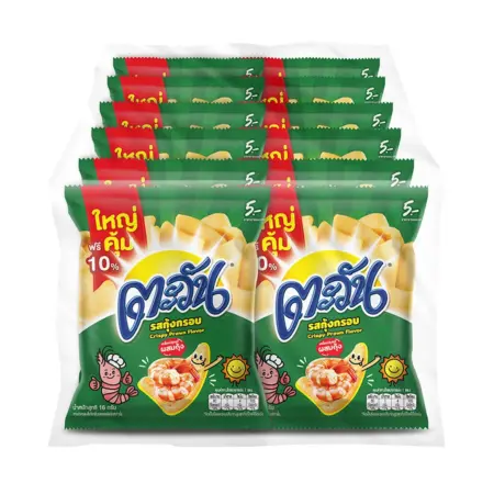 ตะวัน ข้าวเกรียบ รสกุ้งกรอบ 16 ก. x 12+1