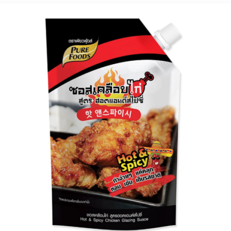 เพียวฟู้ดส์ ซอสเคลือบไก่ สูตรฮอตแอนด์สไปซี่ 1 กก.