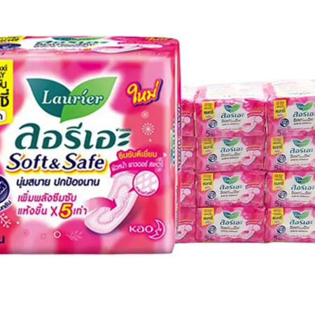 ลอรีเอะ ซอฟท์แอนด์เซฟ แม็กซี่ ผ้าอนามัย 5 แผ่น x 12