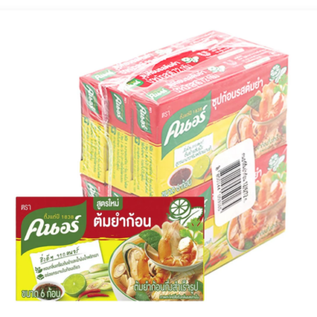 คนอร์ ต้มยำก้อนกึ่งสำเร็จรูป 72 ก. X 6