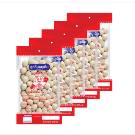 ลูกชิ้นหมูเอ็น ตราหมูแชมป์ 900 กรัม (5 ซอง/แพ็ค)