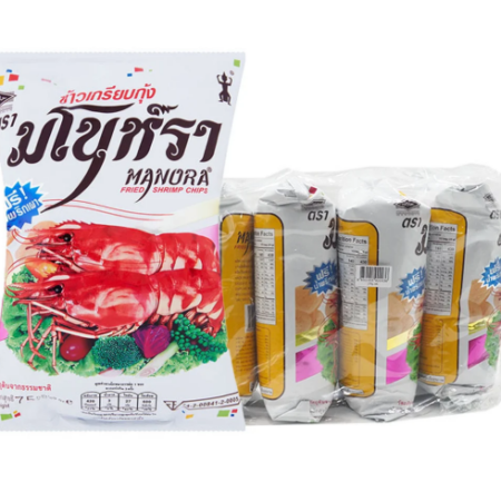 มโนห์รา ข้าวเกรียบกุ้งทอด 75 ก. x 4