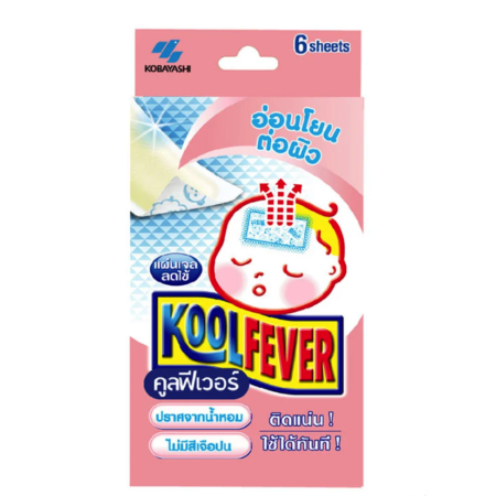 คูลฟีเวอร์ แผ่นลดไข้ สำหรับเด็ก 6 แผ่น