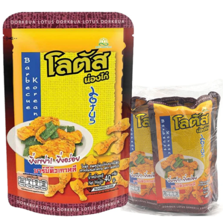 โลตัส ขนมน่องไก่ รสบาร์บีคิวเกาหลี 40 ก. x 4