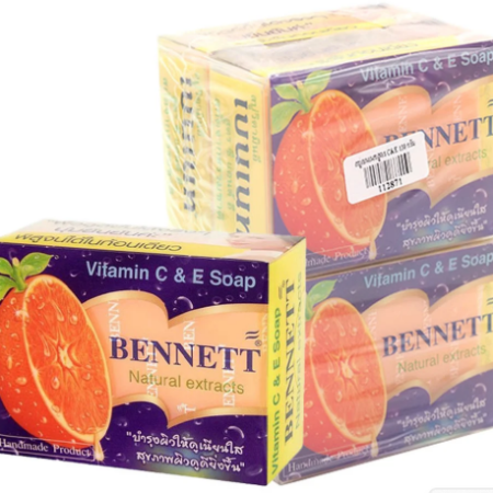 เบนเนท สบู่ก้อน สูตรวิตามินซีแอนด์อี สีส้ม 130 ก. x 4