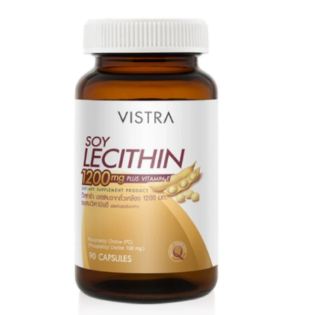 วิสทร้า ผลิตภัณฑ์เสริมอาหารซอย เลซิติน 1200 มก. พลัส วิตามินอี 90 แคปซูล