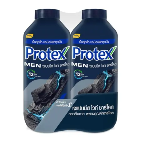 โพรเทคส์ แป้งเย็น สูตรเจแปนนีส ไวท์ชาโคล 280 ก. x 2