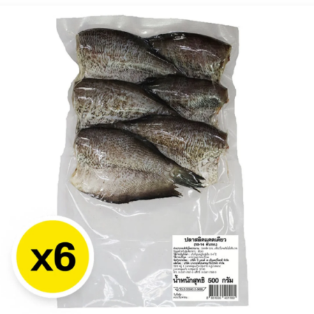 ปลาสลิดแดดเดียว (10-14ตัว/กก.) 500 ก. x 6