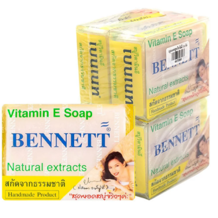 เบนเนท สบู่ก้อน สูตรวิตามินอี สีขาว 130 ก. x 4
