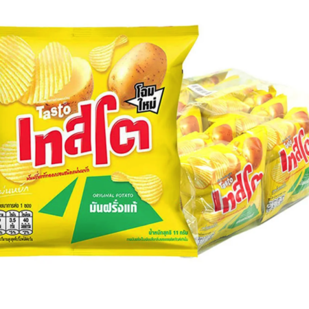 เทสโต แผ่นหยัก รสมันฝรั่งแท้ 11 ก. x 12