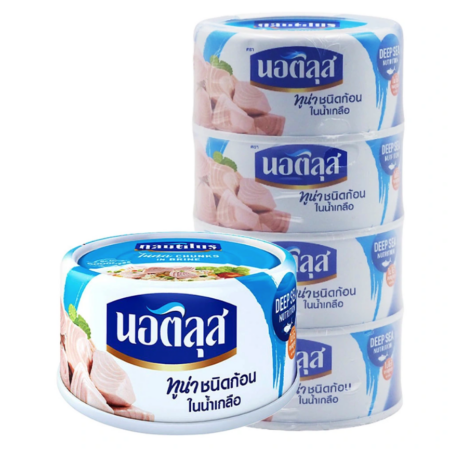 นอติลุส ทูน่าสเต็กในน้ำเกลือ 170 ก. x 4