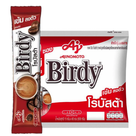 เบอร์ดี้ กาแฟปรุงสำเร็จชนิดผง 3อิน1 โรบัสต้า 15 ก. 60 ซอง