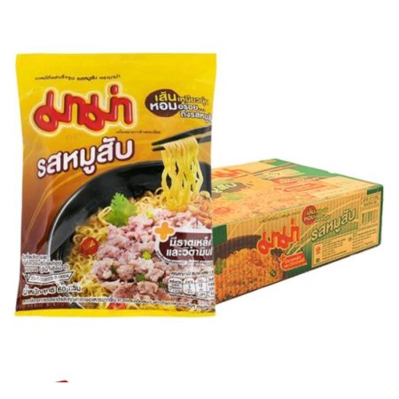 มาม่า บะหมี่กึ่งสำเร็จรูป รสหมูสับ 60 ก. แพ็ค 40
