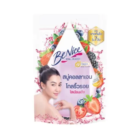 บีไนซ์ สบู่ คอลลาเจน ผลไม้ เบอร์รี่รวมและมะเขือเทศ 120 กรัม