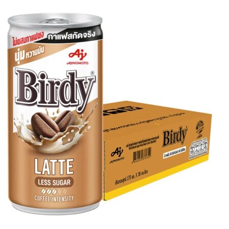 เบอร์ดี้ กาแฟปรุงสำเร็จพร้อมดื่ม ลาเต้ 170 มล. x 30