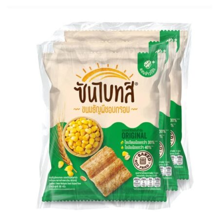 ซันไบทส์ ขนมธัญพืชอบกรอบ ออริจินัล 50 ก. x 3