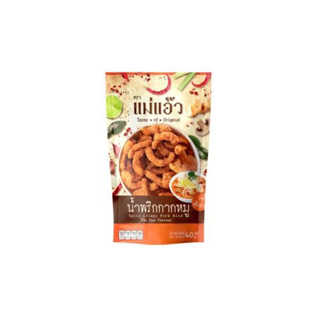 แม่่แอ๊ว  น้ำพริกกากหมู รสต้มยำ