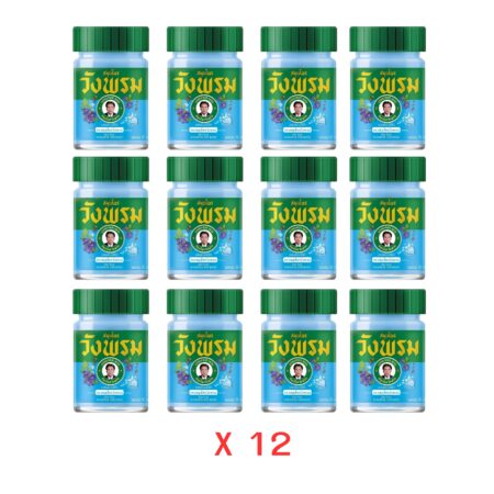 ยาหม่องสมุนไพรวังพรมสูตรสีฟ้า 50g ( 12 กล่อง )