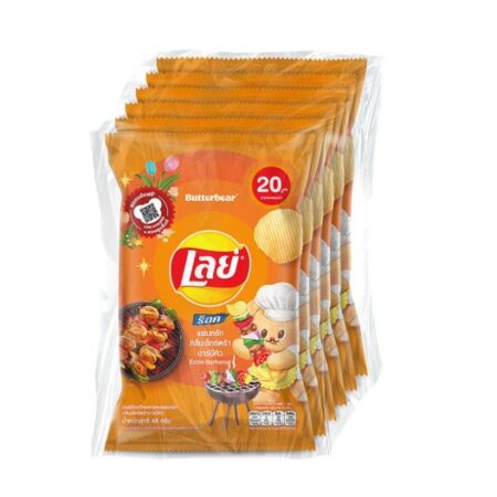 เลย์ ร็อค มันฝรั่งแท้ทอดกรอบ รสบาร์บีคิว 48 ก. x 6