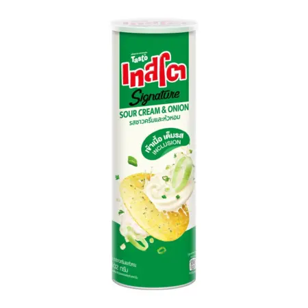 Testo Signature Potato Inclusion Crisps Sour Cream and Onion Flavor 102 g.