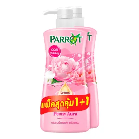 ครีมอาบน้ำ แพรอท เซรั่มวิตามิน พีโอนี่ ออร่า 450 มล. X 2
