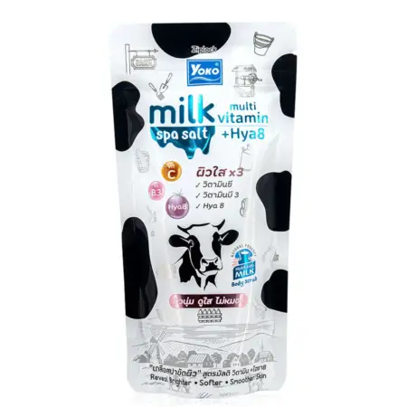 โยโกะ มิลค์ สปา ซอลท์ มัลติวิตามิน + Hya8 300 G. เกลือสปา ขัดผิวกาย