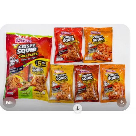 Crispy Squid Chili Paste, Three Flavors, 30 g x 5