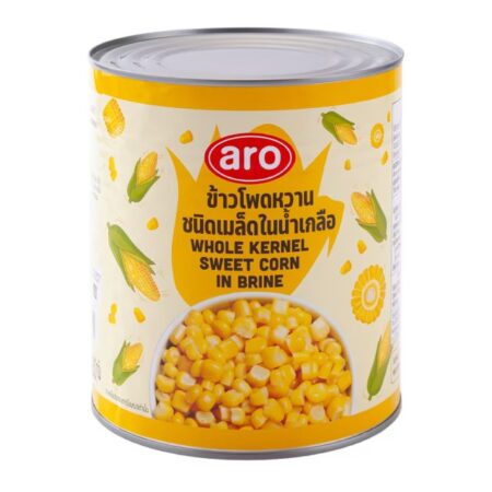 ข้าวโพดหวานชนิดเม็ดในน้ำเกลือ 2.95 กก. ตรา aro
