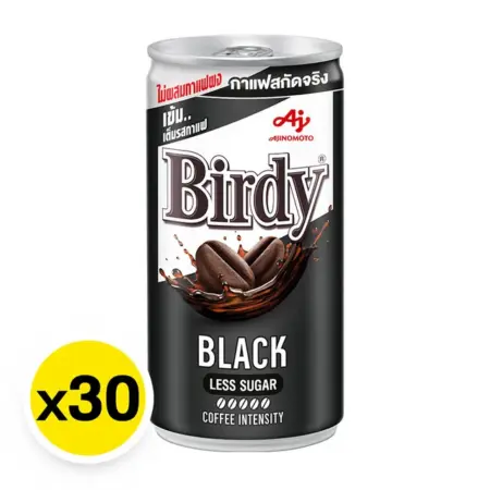 เบอร์ดี้ กาแฟกระป๋องพร้อมดื่ม แบล็ค คอฟฟี่ 170 มล. x 30