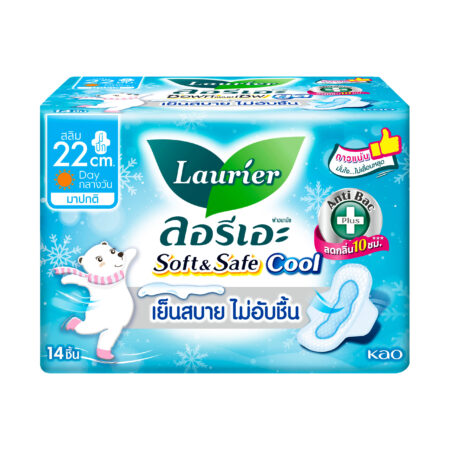 ลอรีเอะ ซอฟท์ แอนด์ เซฟ สลิมคูล ผ้าอนามัย 22 ซม. 4 ชิ้น x 6