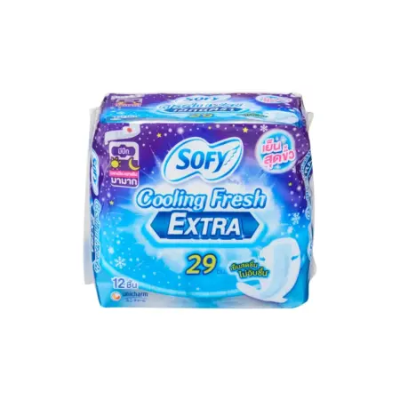 Sofy Cooling Fresh Extra with wings for night, size 29 cm.