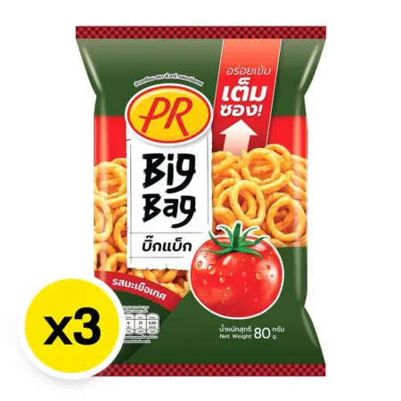 ข้าวเกรียบ PR รสมะเขือเทศ 80ก.x 3