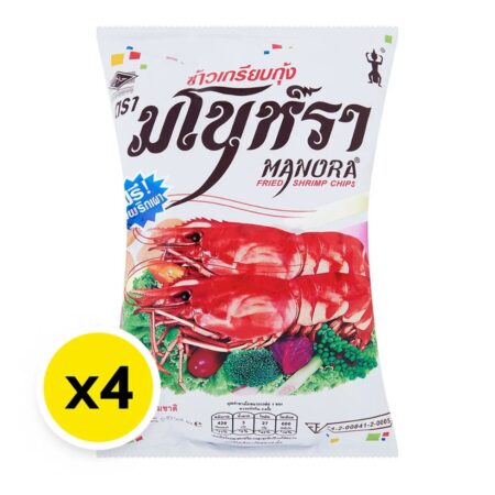 มโนห์รา ข้าวเกรียบกุ้งทอด 75 ก. x 4