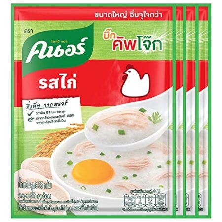 คนอร์ คัพโจ๊กแบบซอง รสไก่ 32 กรัม แพ็ค 4 ซอง