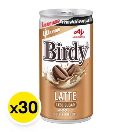 เบอร์ดี้ กาแฟปรุงสำเร็จพร้อมดื่ม ลาเต้ 170 มล. x 30