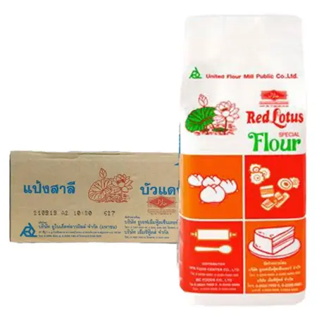 แป้งสาลี ตราบัวแดง 1กก. x 10