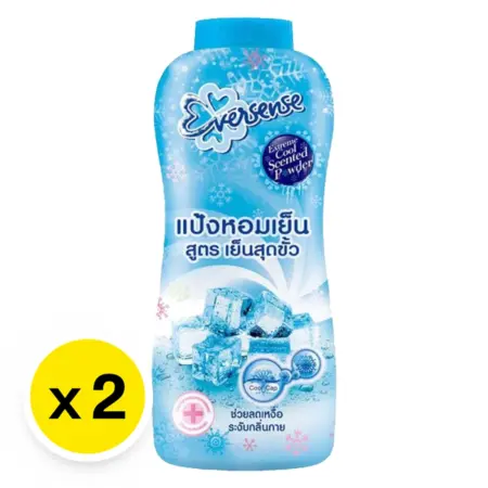 เอเวอร์เซ้นส์ แป้งเย็น สูตรเย็นสุดขั้ว สีฟ้า 280 ก. x 2