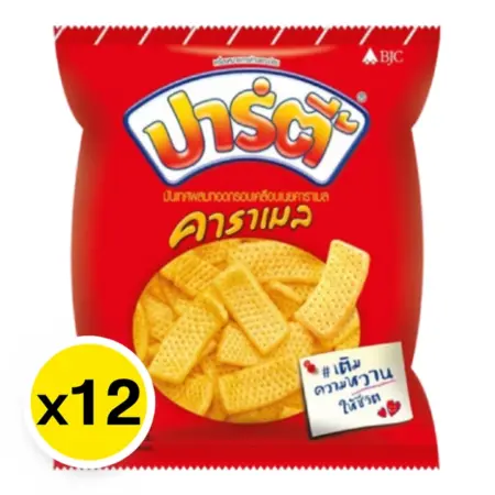 ปาร์ตี้ ขนมอบกรอบ รสคาราเมล 24 ก. x 6