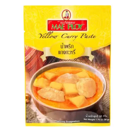 น้ำพริกแกงกะหรี่ ตราแม่พลอย (Mae Ploy Yellow Curry Paste) ขนาด 50 กรัม
