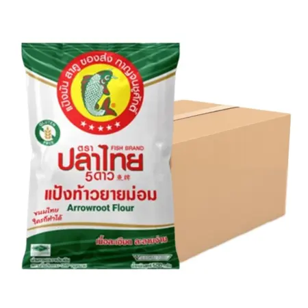 แป้งท้าวยายม่อม ตราปลาไทย 5 ดาว 500 กรัมx 40