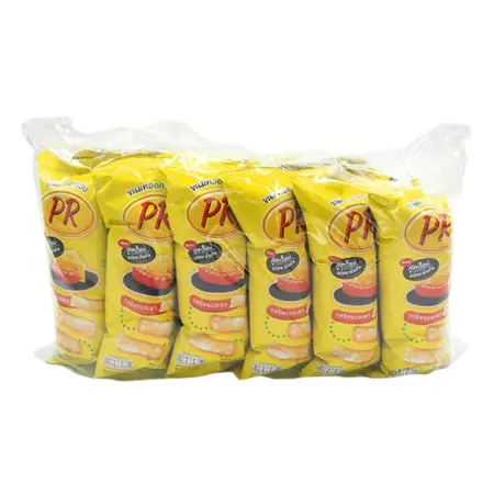 พีอาร์ ขนมทอดกรอบ รสชีสและไส้กรอก ขนาด 18 กรัม บรรจุแพ็กโหล 12 ซอง (PR Crispy Snack Cheese and Sausage Flavor 18 g. x 12)