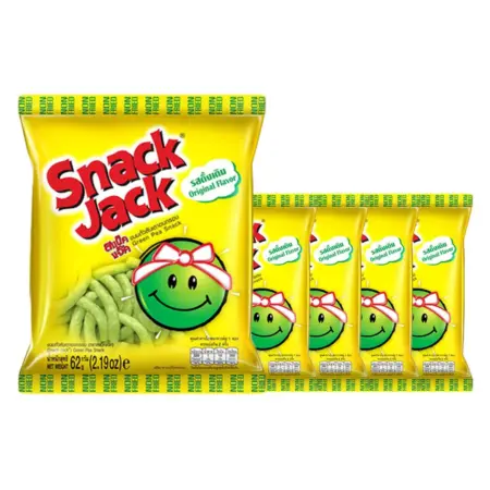 Snack Jack Baked Green Pea Snacks, Original Flavor, 62 g. x 4