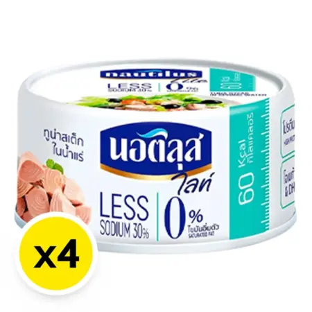 นอติลุส ไลท์ ทูน่าสเต็กในน้ำแร่ 165 ก. x 4